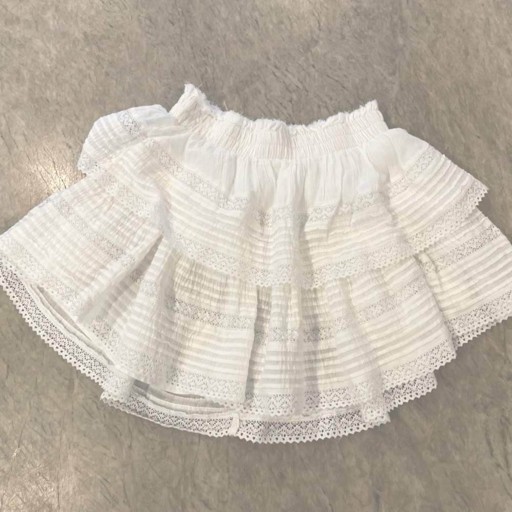 Aerie White Rock N Ruffles Skirt